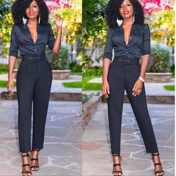 Zara high waisted belted pants - Picture 9 of 12